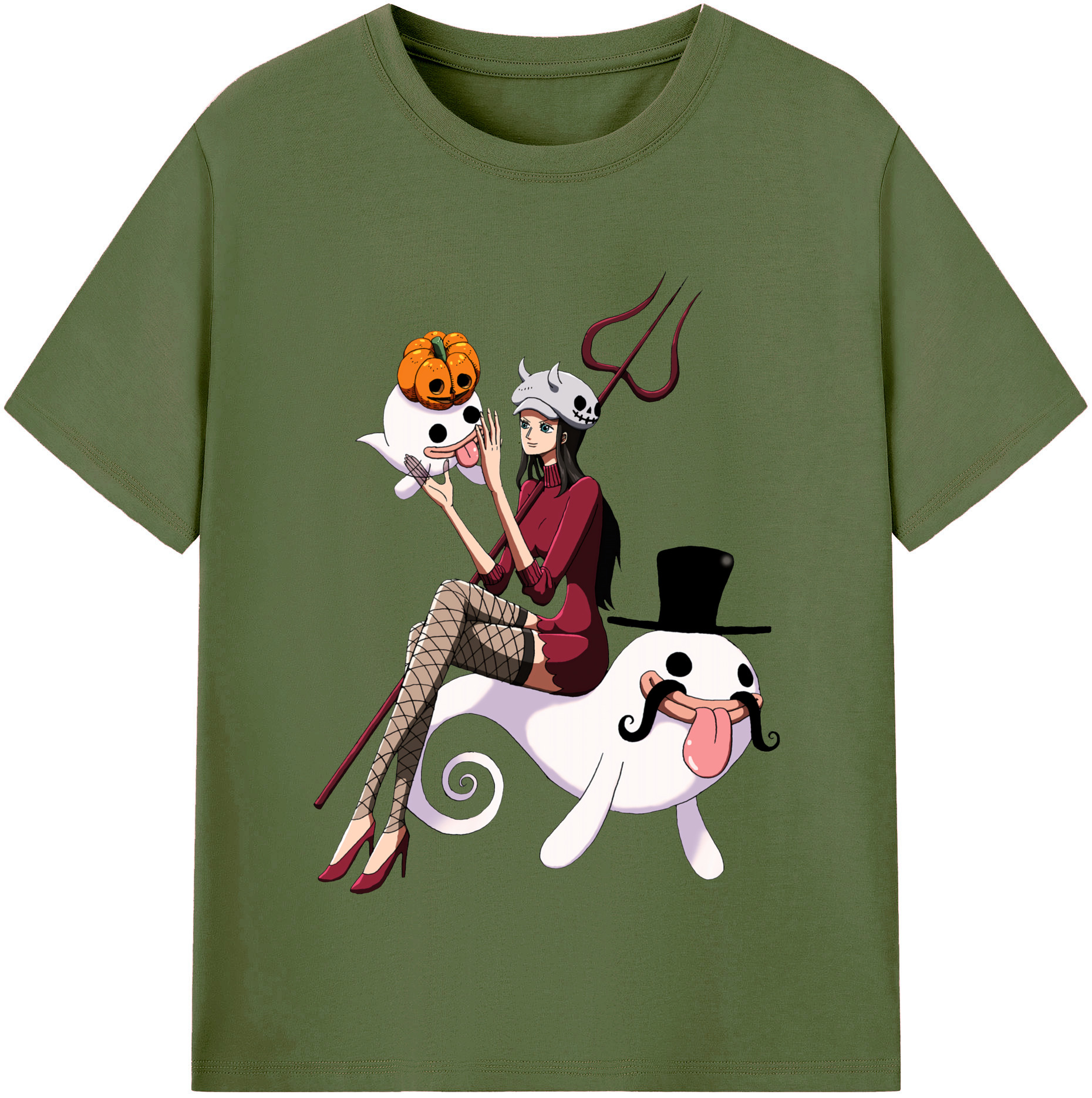 ワンピース ニコ・ロビン ONE PIECE Nico Robin 綿100％半袖Tシャツ（フロントプリント）